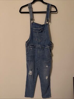 McGuire Classic Distressed Denim Overalls - Blue